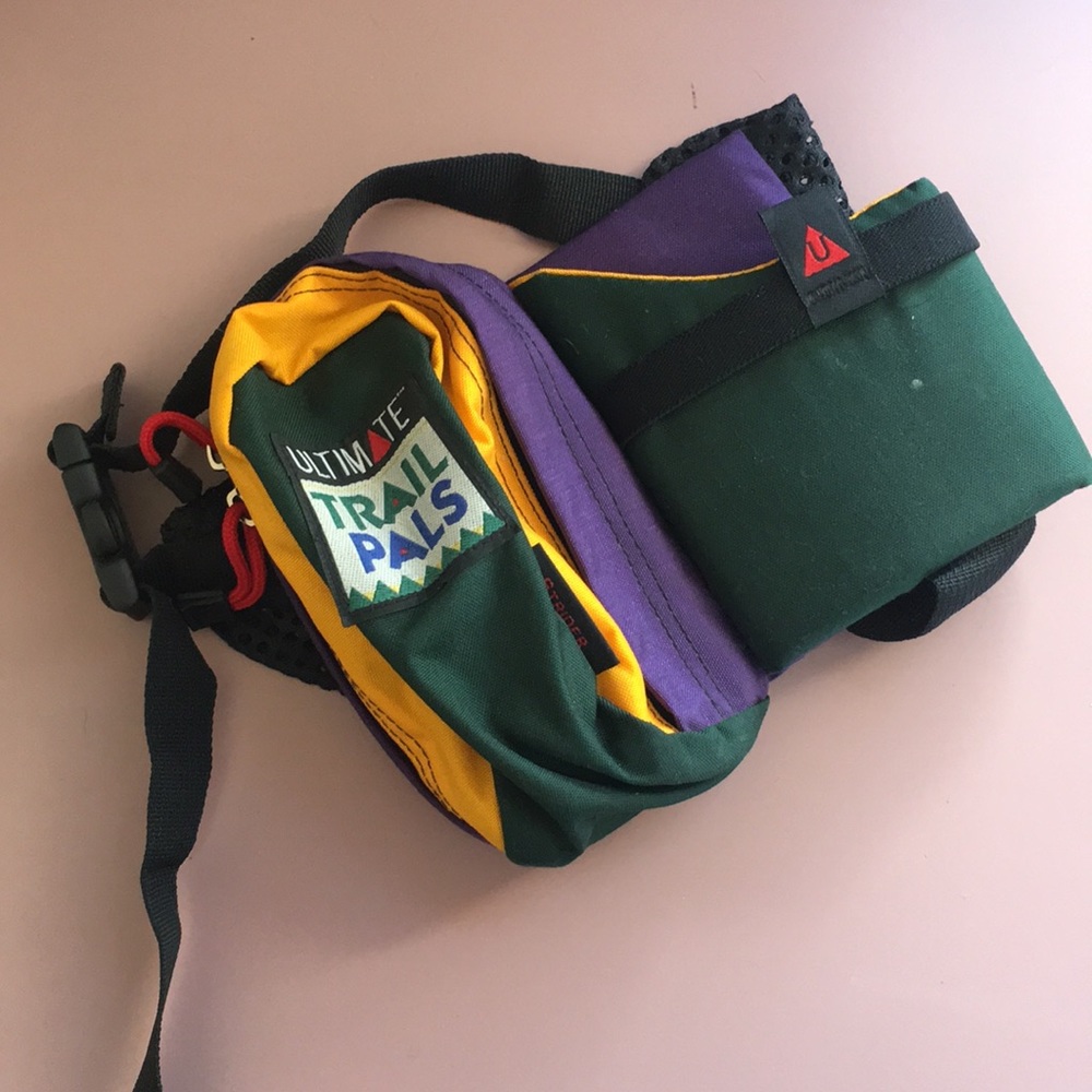 Vintage fanny pack, adjustable with two pockets